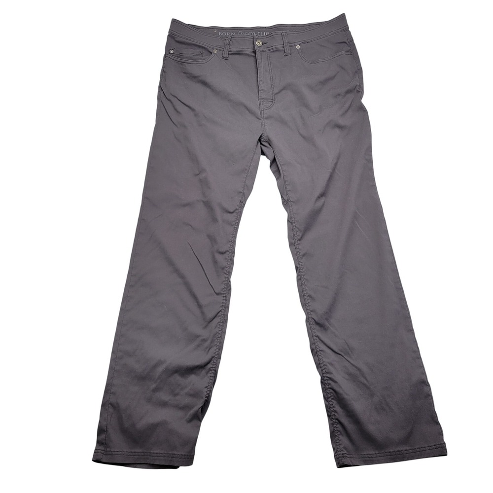 Prana Brion Slim Fit Mens Pants Size 38 Gray‎ Nylon Hiking Active 38x31